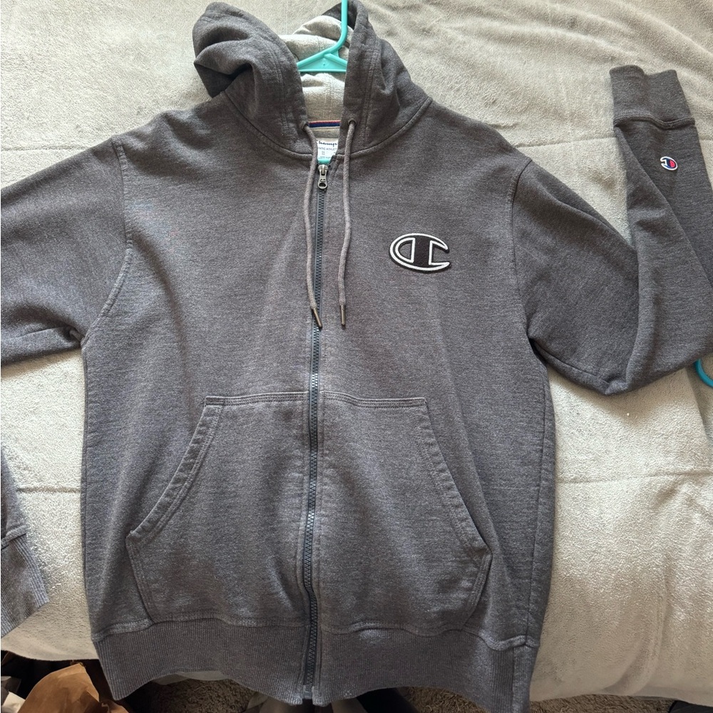 Champion Black Zip Up Sweater